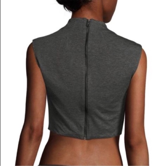 Alice and Olivia Air Kelis Cropped Top V-neck Sleeveless Gray Jersey Tank
Size 8 - Picture 5 of 14